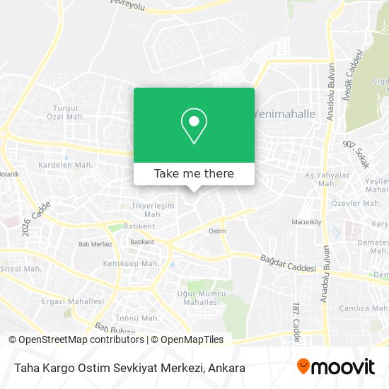 Taha Kargo Ostim Sevkiyat Merkezi map