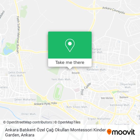 Ankara Batıkent Özel Çağ Okulları Montessori Kinder Garden map