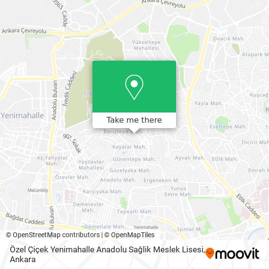 Özel Çiçek Yenimahalle Anadolu Sağlik Meslek Lisesi map
