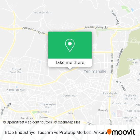 Etap Endüstriyel Tasarım ve Prototip Merkezi map