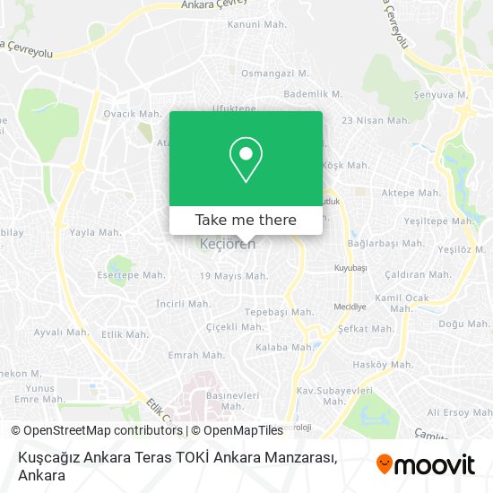 Kuşcağız Ankara Teras TOKİ Ankara Manzarası map