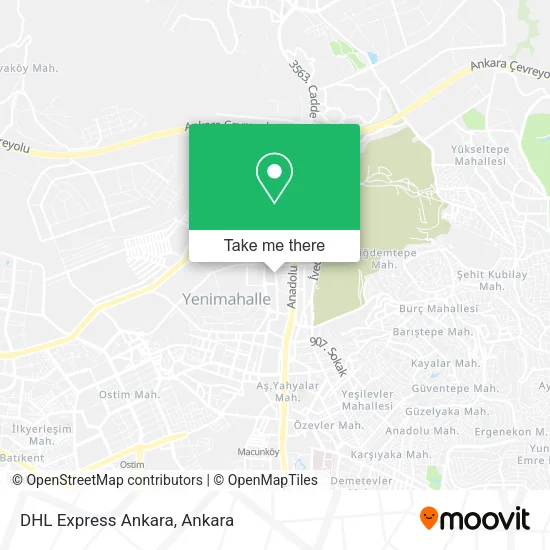 DHL Express Ankara map