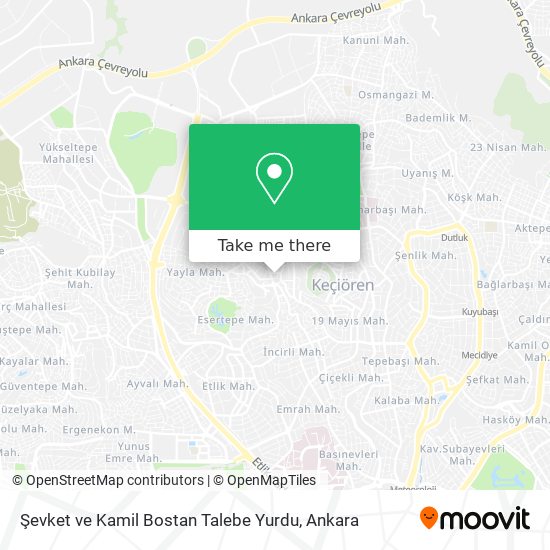 Şevket ve Kamil Bostan Talebe Yurdu map