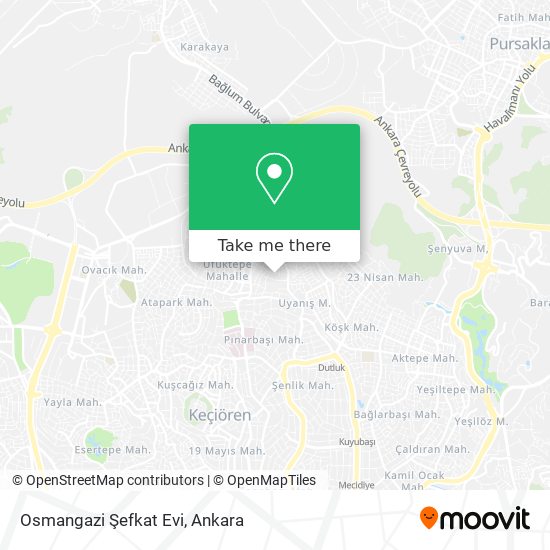 Osmangazi Şefkat Evi map