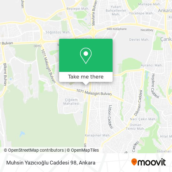 Muhsin Yazıcıoğlu Caddesi 98 map
