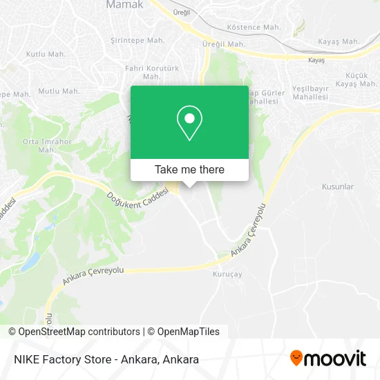 NIKE Factory Store - Ankara map