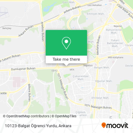 10123-Balgat Öğrenci Yurdu map