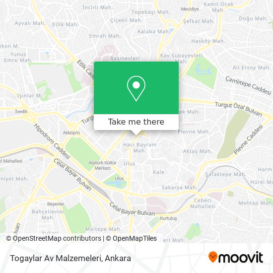 Togaylar Av Malzemeleri map