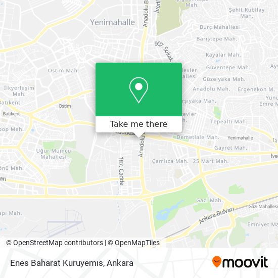 Enes Baharat Kuruyemıs map