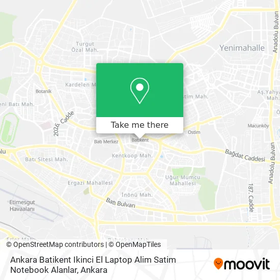 Ankara Batikent Ikinci El Laptop Alim Satim Notebook Alanlar map