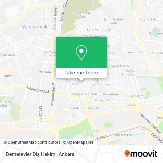 Demetevler Diş Hekimi map