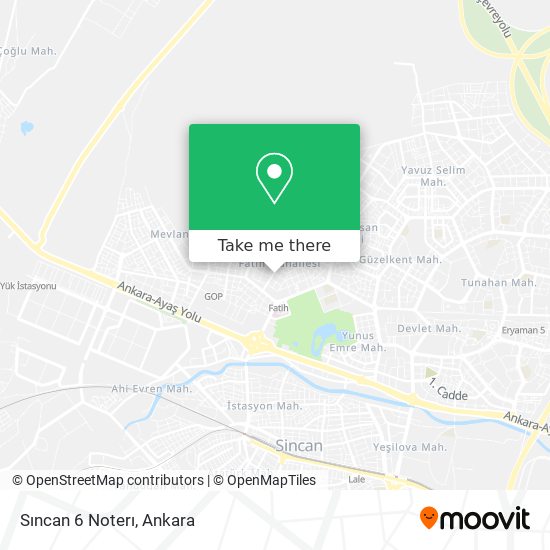Sıncan 6 Noterı map