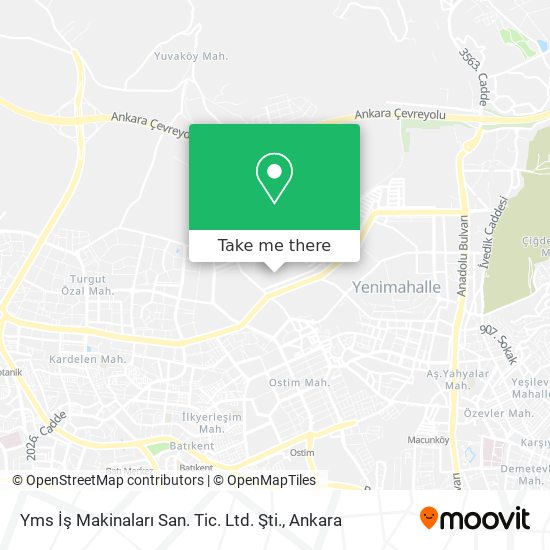 Yms İş Makinaları San. Tic. Ltd. Şti. map