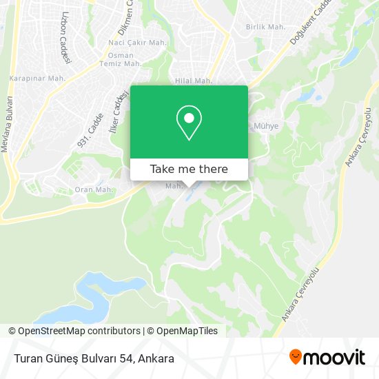 Turan Güneş Bulvarı 54 map