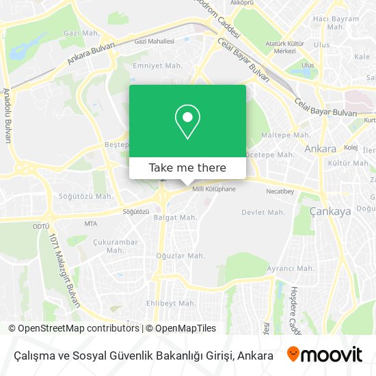 Çalışma ve Sosyal Güvenlik Bakanlığı Girişi map
