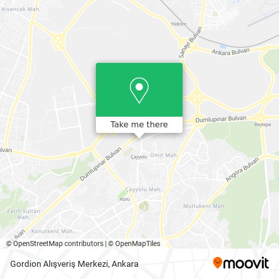 Gordion Alışveriş Merkezi map