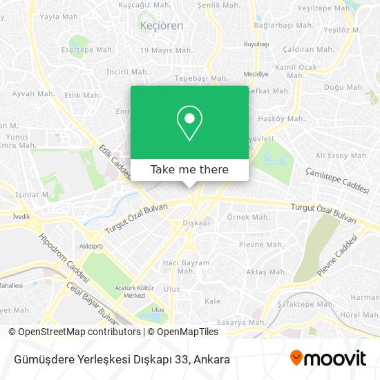 Gümüşdere Yerleşkesi Dışkapı 33 map