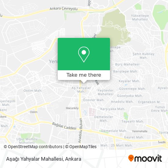 Aşağı Yahyalar Mahallesi map