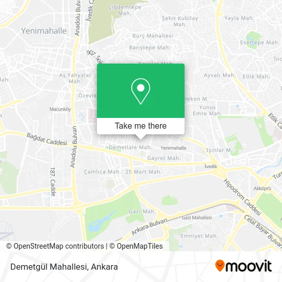 Demetgül Mahallesi map