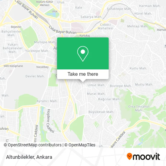 Altunbilekler map