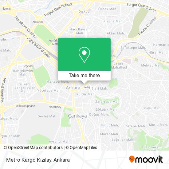 Metro Kargo Kızılay map
