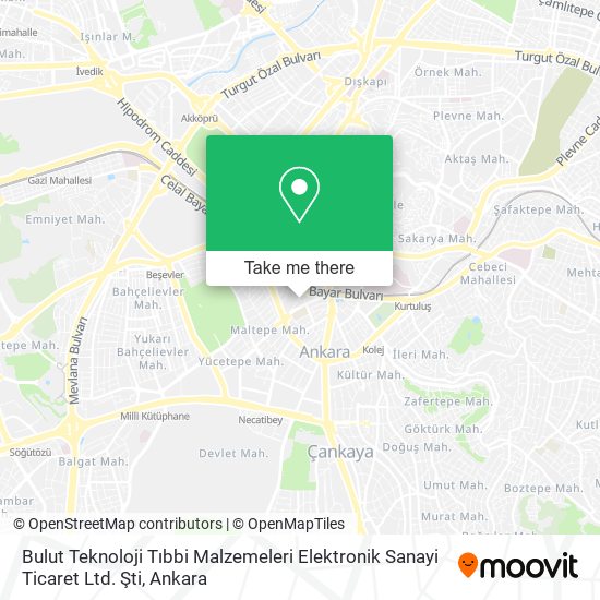 Bulut Teknoloji Tıbbi Malzemeleri Elektronik Sanayi Ticaret Ltd. Şti map