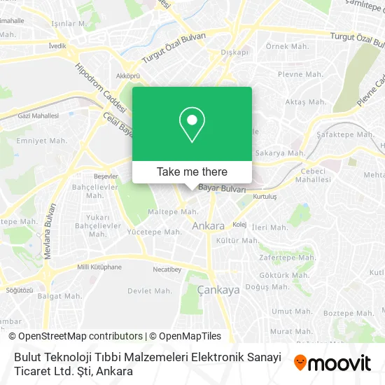 Bulut Teknoloji Tıbbi Malzemeleri Elektronik Sanayi Ticaret Ltd. Şti map