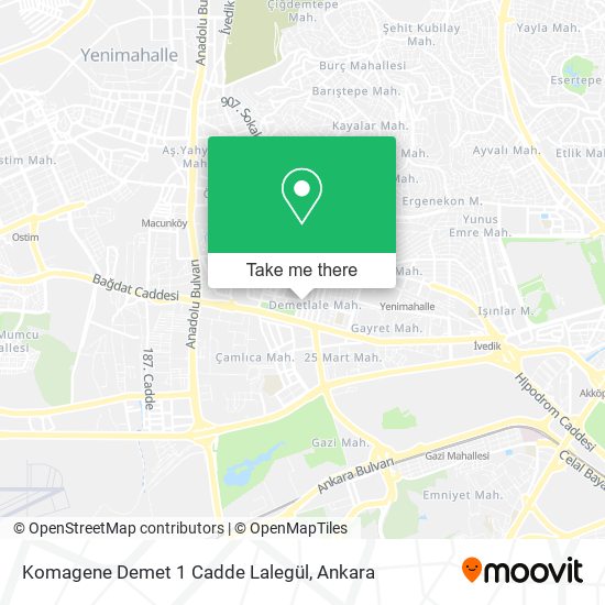 Komagene Demet 1 Cadde Lalegül map
