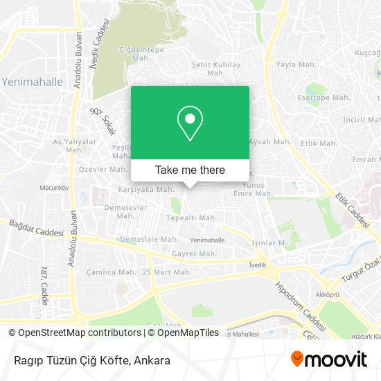 Ragıp Tüzün Çiğ Köfte map