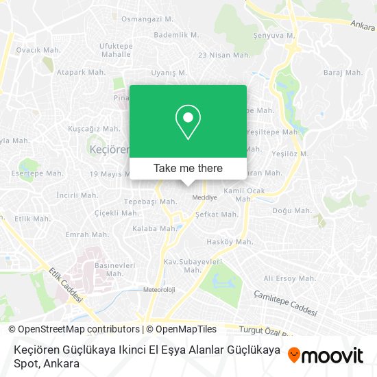 Keçiören Güçlükaya Ikinci El Eşya Alanlar Güçlükaya Spot map