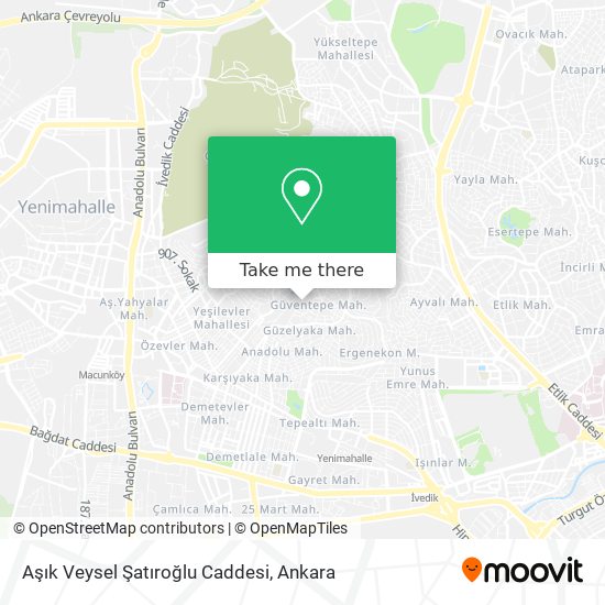 Aşık Veysel Şatıroğlu Caddesi map