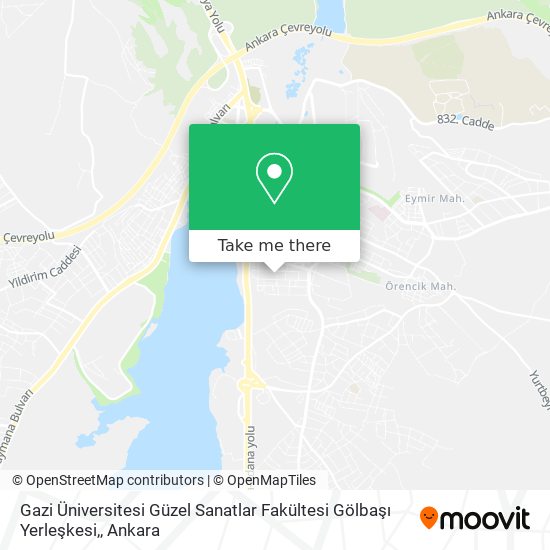 Gazi Üniversitesi Güzel Sanatlar Fakültesi Gölbaşı Yerleşkesi, map