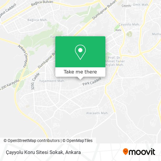 Çayyolu Koru Sitesi Sokak map