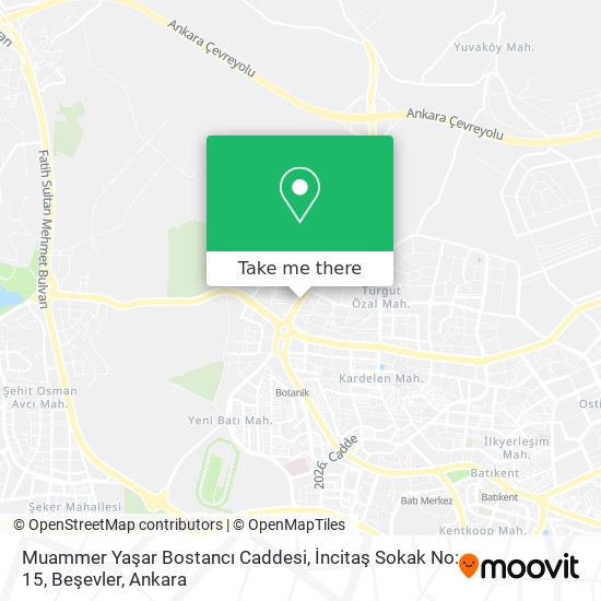 Muammer Yaşar Bostancı Caddesi, İncitaş Sokak No: 15, Beşevler map