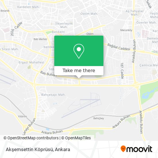 Akşemsettin Köprüsü map