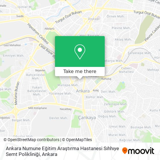 Ankara Numune Eğitim Araştırma Hastanesi Sıhhıye Semt Polikliniği map