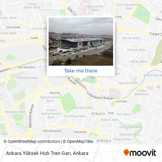 Ankara Yüksek Hızlı Tren Garı map