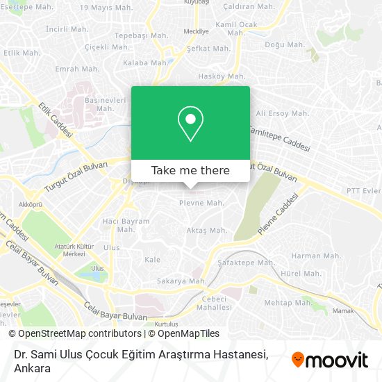 Dr. Sami Ulus Çocuk Eğitim Araştırma Hastanesi map