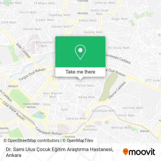 Dr. Sami Ulus Çocuk Eğitim Araştırma Hastanesi map
