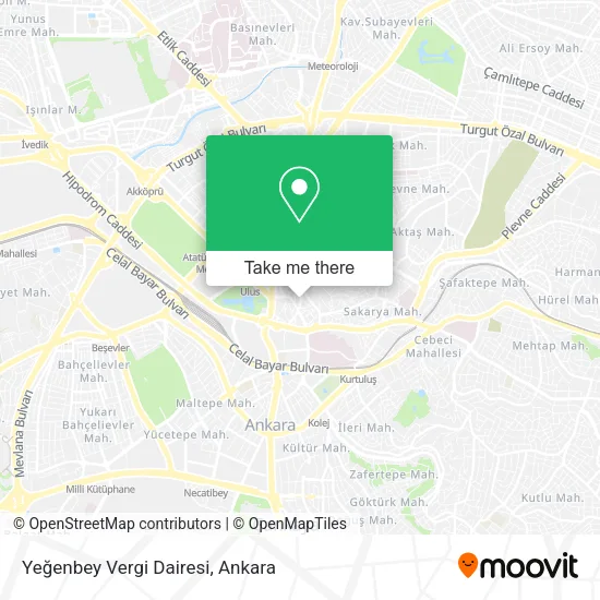 Yeğenbey Vergi Dairesi map