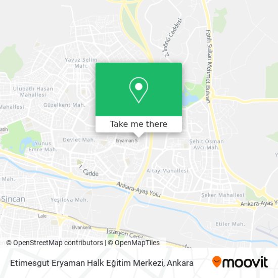 Etimesgut Eryaman Halk Eğitim Merkezi map