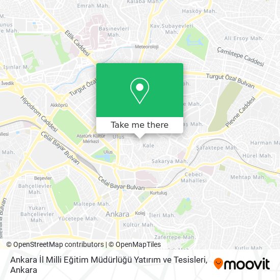 Ankara İl Milli Eğitim Müdürlüğü Yatırım ve Tesisleri map