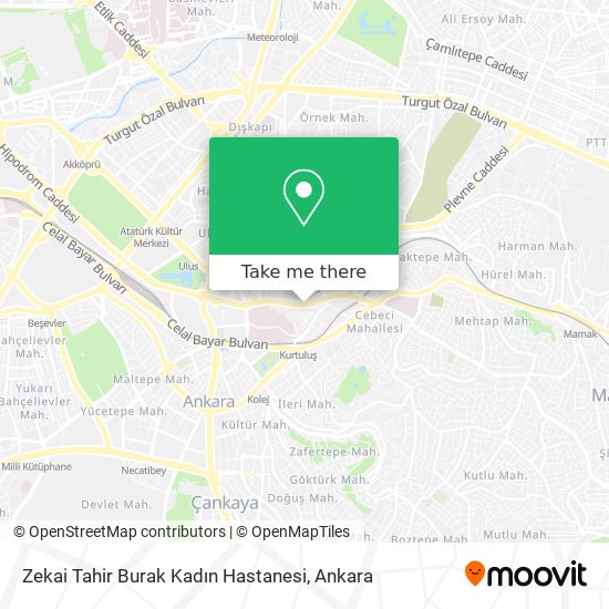 Zekai Tahir Burak Kadın Hastanesi map