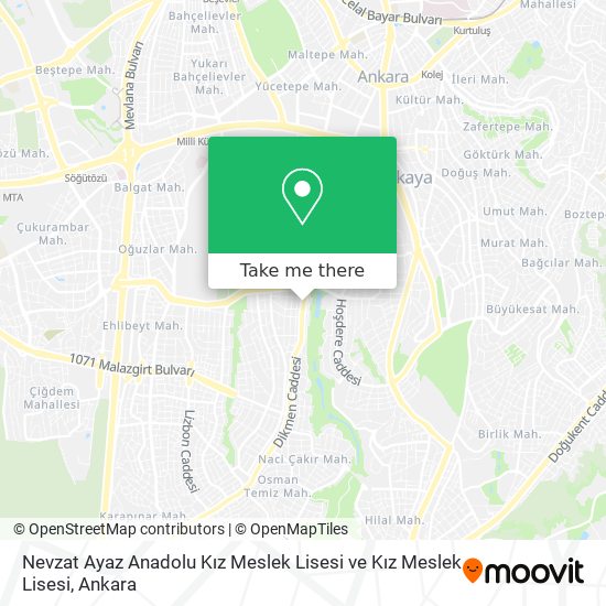 Nevzat Ayaz Anadolu Kız Meslek Lisesi ve Kız Meslek Lisesi map