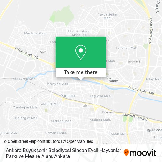 Ankara Büyükşehir Belediyesi Sincan Evcil Hayvanlar Parkı ve Mesire Alanı map