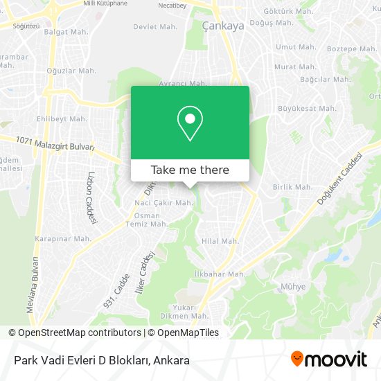 Park Vadi Evleri D Blokları map