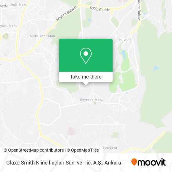 Glaxo Smith Kline İlaçları San. ve Tic. A.Ş. map