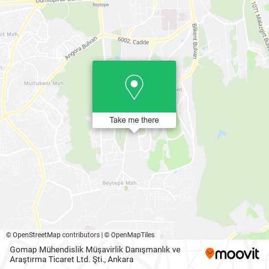 Gomap Mühendislik Müşavirlik Danışmanlık ve Araştırma Ticaret Ltd. Şti. map