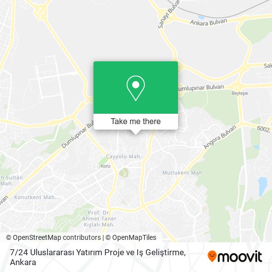 7 / 24 Uluslararası Yatırım Proje ve Iş Geliştirme map