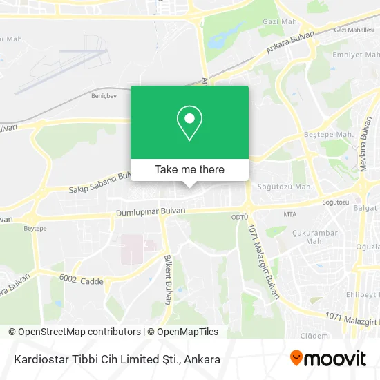 Kardiostar Tibbi Cih Limited Şti. map